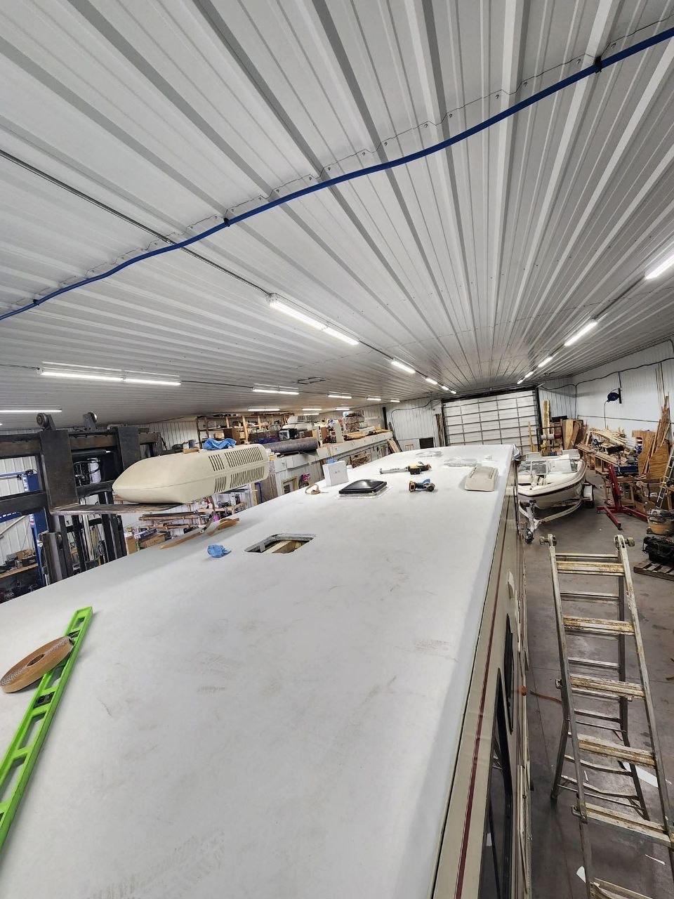 Roof fixtures fitted after the repair